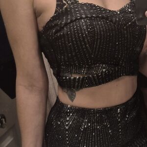 Haute Monde Black and White Mini Dress